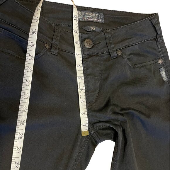 SILVER JEANS Suki Slim W28 L31 Black Women's Jeans, Flaw - Picture 14 of 16